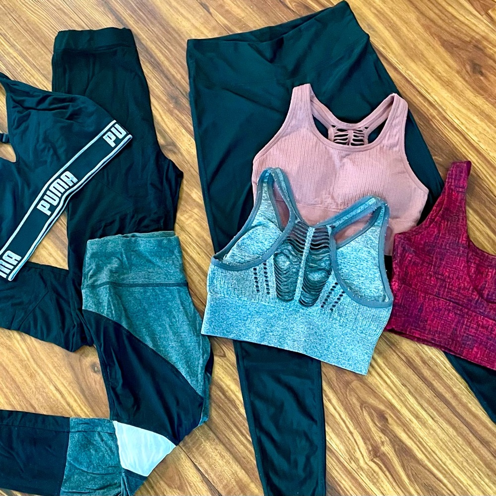 Athletic Wear Leggings and Tops Bundle
